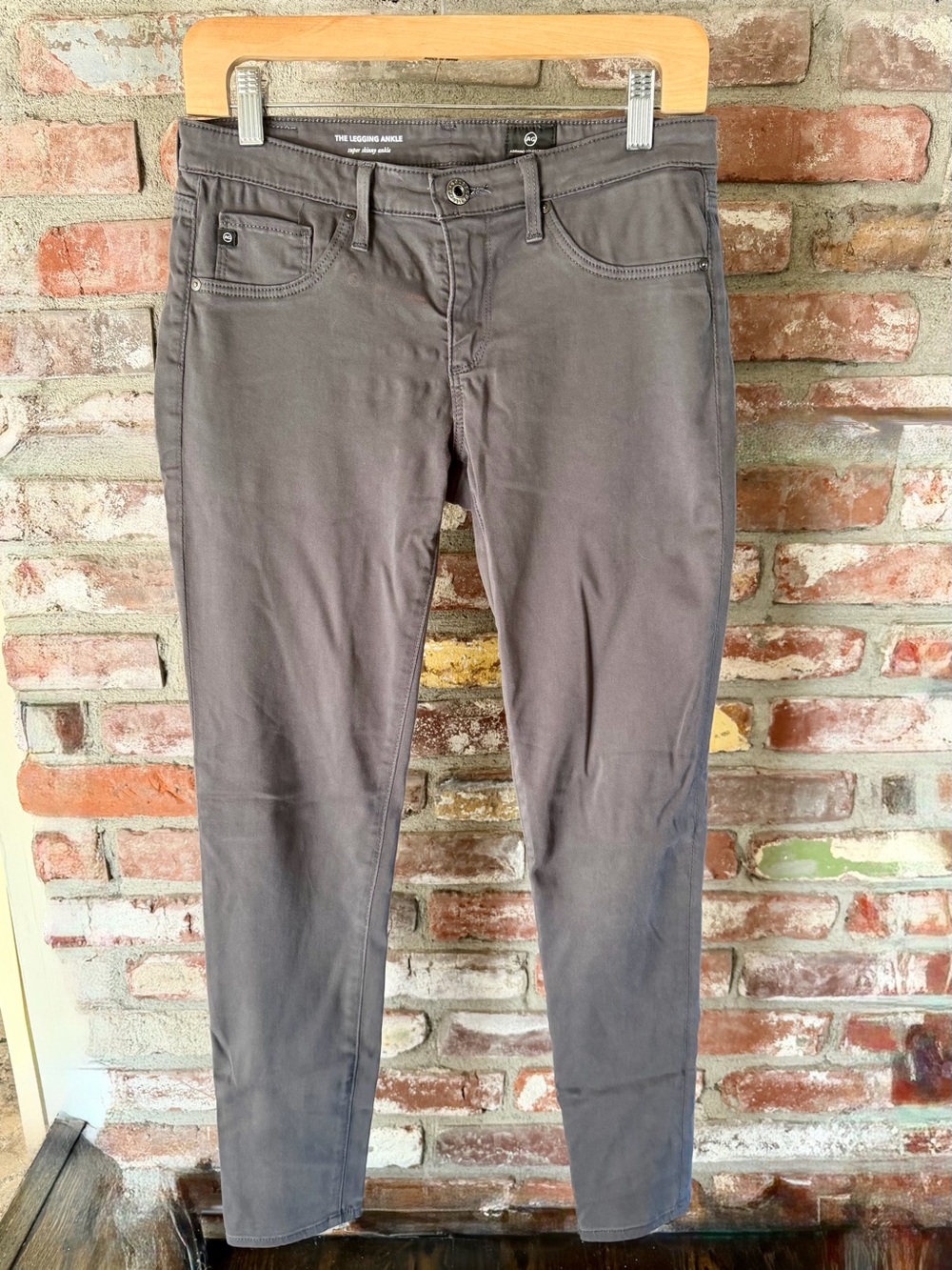AG Super Skinny Ankle in Dark Gray